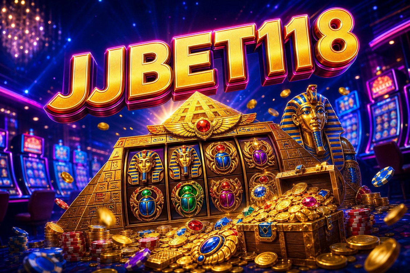 Ilustrasi pemain baru menyiapkan akun JJBET118 dengan kartu hadiah pendaftaran dan catatan anggaran